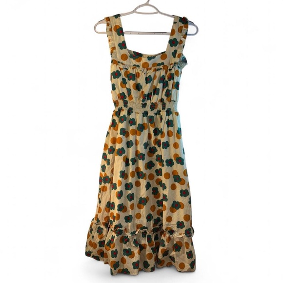 Saint Geraldine Dresses & Skirts - Elegant Floral Maxi Dress in Cream and Orange